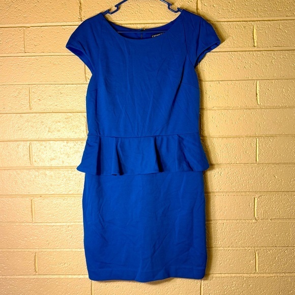 Express Dresses & Skirts - Express Blue Sheath Mini Dress Cap Sleeve